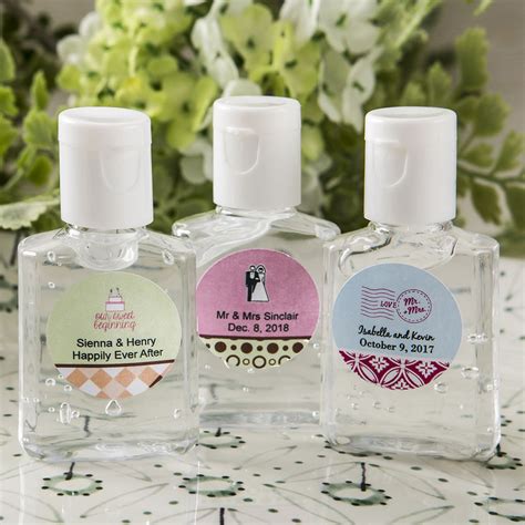 personalized expressions hand sanitizer favors  ml size famous favors