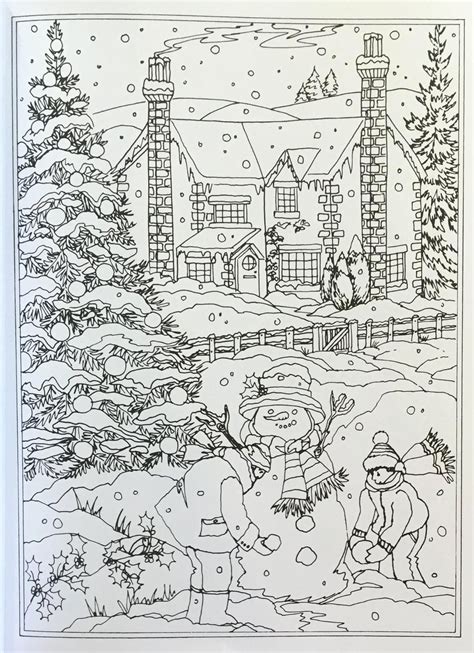 winter wonderland coloring pages  adults printable winter