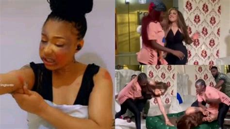 Nollywood Actress Tonto Dikeh Gets Into A Fight With Another Actress