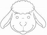 Oveja Careta Mascaras Caretas Ovejas Borrego Recortables Antifaz Sheep Pollito Máscara Animalitos sketch template