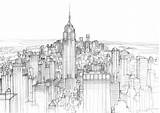 York Skyline Drawing Sketch City Pencil Manhattan Drawings Architecture Clipart Building Sketched Line Coloring Ny Cityscape Pages Paintingvalley Library Dallas sketch template