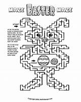 Easter Maze Printable Mazes Kids Coloring Pages Print Girls Color Choose Board sketch template