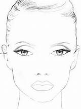 Face Makeup Chart Paper Coloring Template Pages Blank Drawing Charts Printable Make Print Spa макияж лица Practice Faces Woman Gesicht sketch template