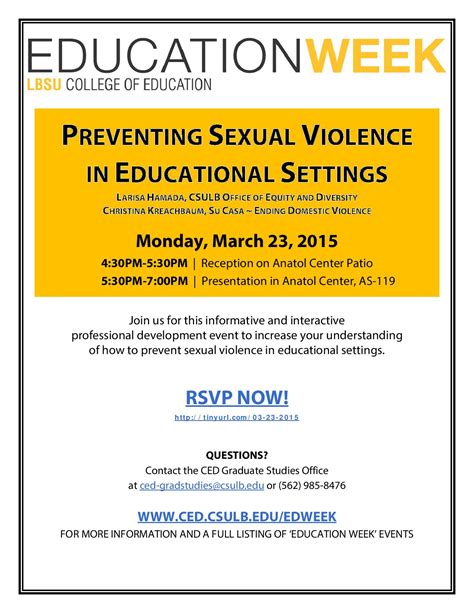 preventing sexual violence in educational settings college of liberal