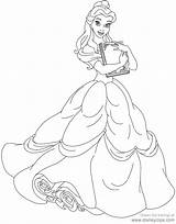 Coloring Belle Pages Book Disney Beauty Beast Disneyclips Rose Princess Gif Color sketch template