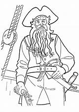 Coloring Pages Pirates Caribbean Blackbeard Captain Pirate Books Getcolorings Last Choose Board Teague Color sketch template