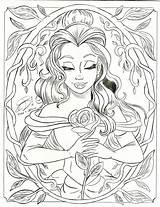 Coloring Disney Pages Belle Adult Adults Printable Book Sheets Princess Colouring Books Choose Board Tumblr sketch template
