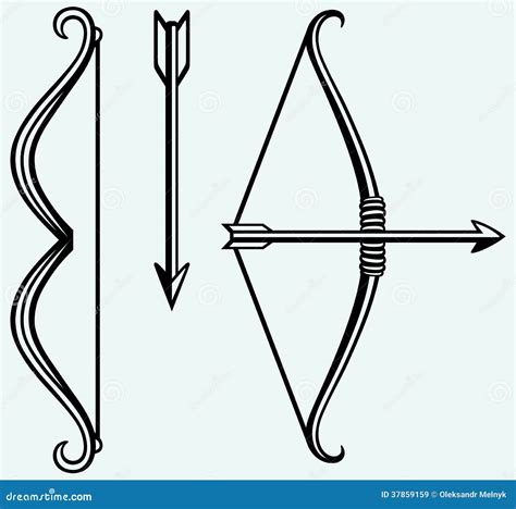 bow  arrow stock vector image  object isolated