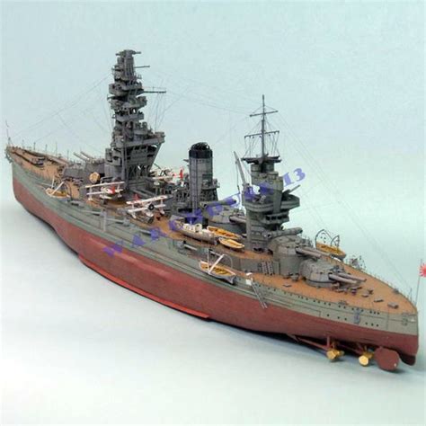 shipping paper model ships japanese battleships fuso heavy cruiser