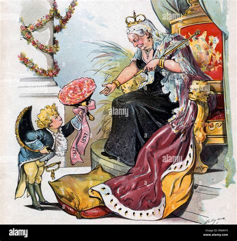 queen victoria cartoon  res stock photography  images alamy