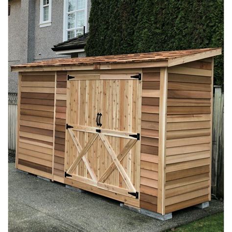 farmhouse shed bayside  ft    ft  solid wood lean  storage