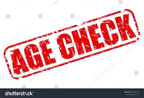 Age Check Red Stamp Text On Stock Vector 389090185