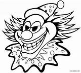 Clown Scary Coloring Pages Drawing sketch template