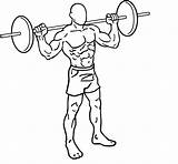 Barbell Lunges Drawing Exercise Exercises Getdrawings Idfa sketch template
