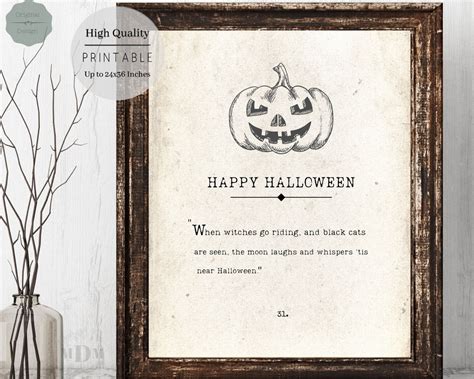 happy halloween printablebook page printhalloween etsy