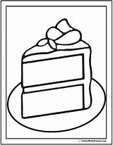 Cake Coloring Pages Piece Printable Cakes Pdf Printables Colorwithfuzzy Birthday Choose Board Sheets sketch template