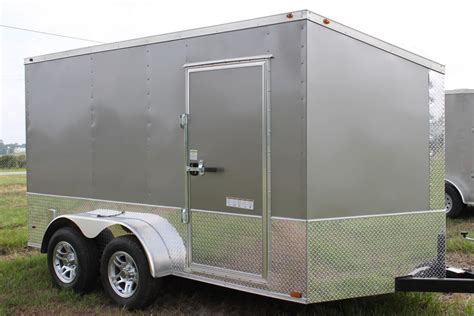 pewter slant  gas saver enclosed trailer ad  usa cargo trailer
