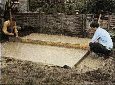 build  concrete shed base  diy guide  laying