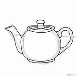 Drawing Tea Teapot Pot Draw Drawings Teapots Pencil Coffee Bag Hatter Mad Teacups Painting Pots Easy Wikihow Step Pages Teekanne sketch template