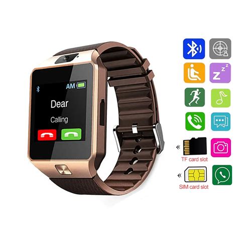 dz smart  smartwatch men   apple ip waterproof bluetooth android  sim slot