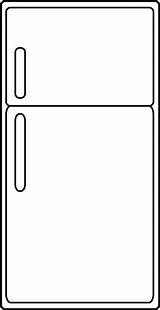 Fridge Refrigerator Clipart Clip Outline Line Refrigerators Cliparts Colouring Clker Freeclip Simplistic Empty Clipartix Simple Sweetclipart Use Projects These Library sketch template