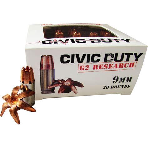 civic duty mm  gr lead  copper  rounds handgun ammunition sports outdoors