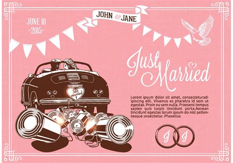 retro just married on car vector download free vector art stock graphics and images