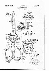 Patent Patents Scissors Google Kitchen Drawing sketch template