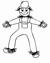 Scarecrow Coloring Pages Kids Printable Popular sketch template