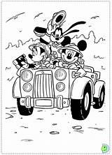 Coloring Goofy Dinokids Mickey Pages Minnie Close Safari Print Disney sketch template