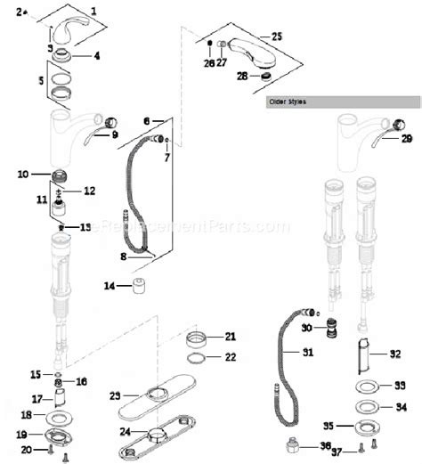 kohler   cp parts list  diagram polished chrome ereplacementpartscom