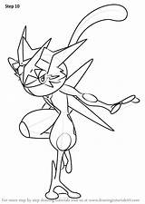 Ash Greninja Drawingtutorials101 Pokémon Getdrawings sketch template