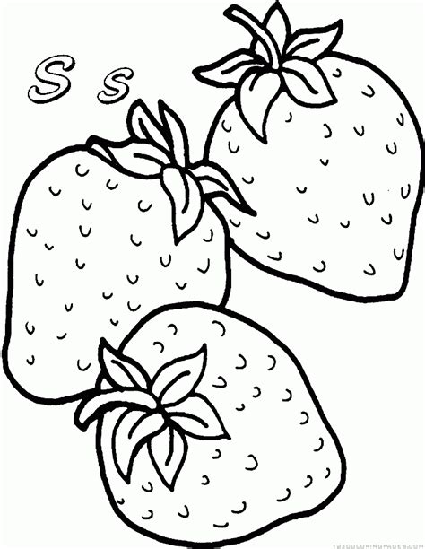 strawberry coloring pages