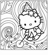 Kitty Coloring Hello Wizard Pages sketch template