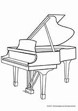 Piano Coloring Pages Color Print Kids Instruments Musical sketch template