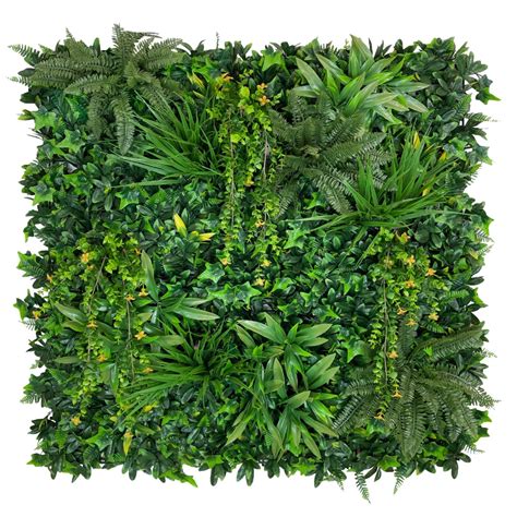 artificial green wall panel  variegated foliage  trailing yello greenplantwallscouk