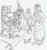 Pharoah Plagues Moses sketch template