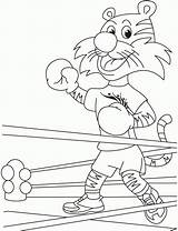 Coloring Pages Boxer Boxing Template Popular sketch template