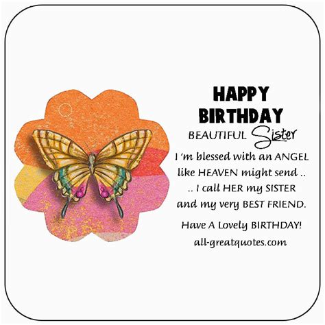 happy birthday sister  heaven quotes  birthday cards  facebook