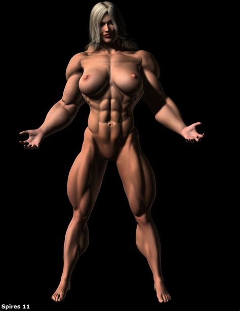 rule 34 3d abs blonde hair hyper muscles muscle muscular nude solo 1942573