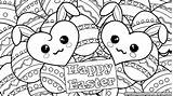 Easter Coloring Cute Pages sketch template