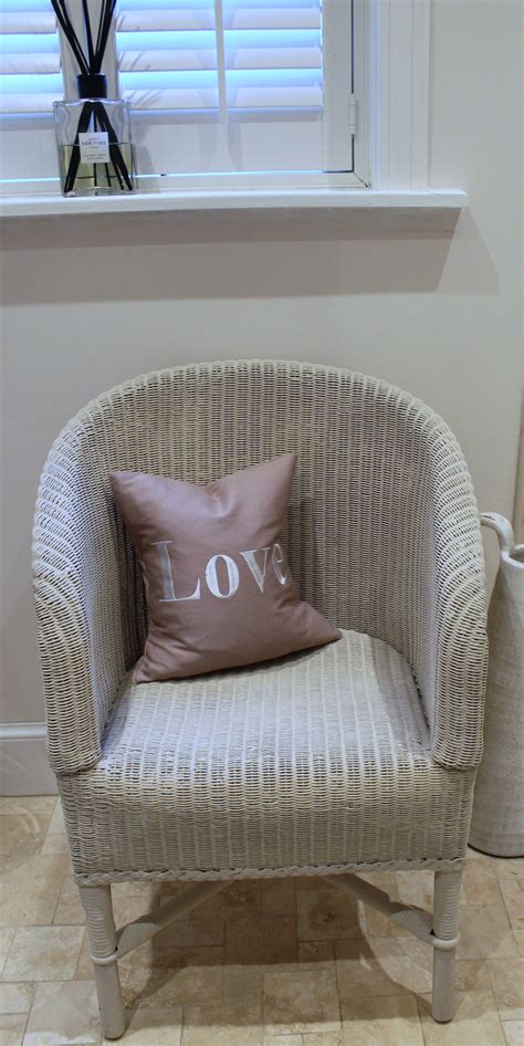 Hand painted Lloyd Loom style chair. | Vintage wicker