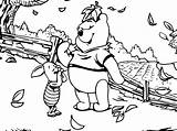 Pooh Piglet Acorns Collecting Bestcoloringpagesforkids sketch template
