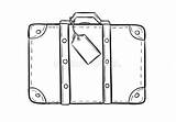 Suitcase Drawing Sketch Vector Old Clip Illustrations Stock sketch template