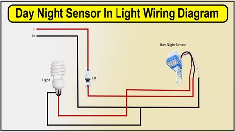 day night sensor  light wiring diagram photocell motion sensor youtube