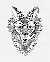 Zentangle Efie Goes Zentangles Foxes sketch template