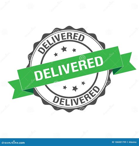 delivered stamp illustration stock vector illustration  logo