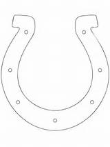 Horseshoe Outline Coloring Template Pages Supercoloring sketch template