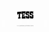 Tess Name Tattoo Designs Female sketch template