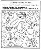 Jesus Bible Heals Centurion Coloring Servant Pages School Kids Crafts Sunday Activity Maze Cornelius Activities Preschool Heal Man Search Gideon sketch template